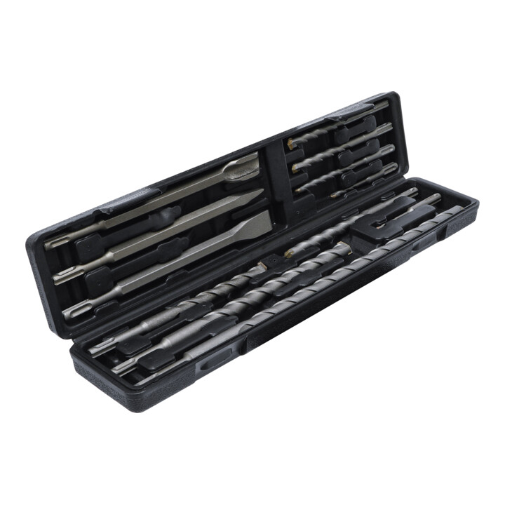 BGS Do it yourself Hammer-, Bohrer- und Meißel-Satz SDS-Schaft, Hartmetallspitze 5 - 20 mm 12 teilig