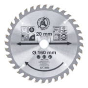 BGS Do it yourself Hartmetall-Kreissägeblatt Ø 160 x 20 x 2,4 mm 36 Zähne