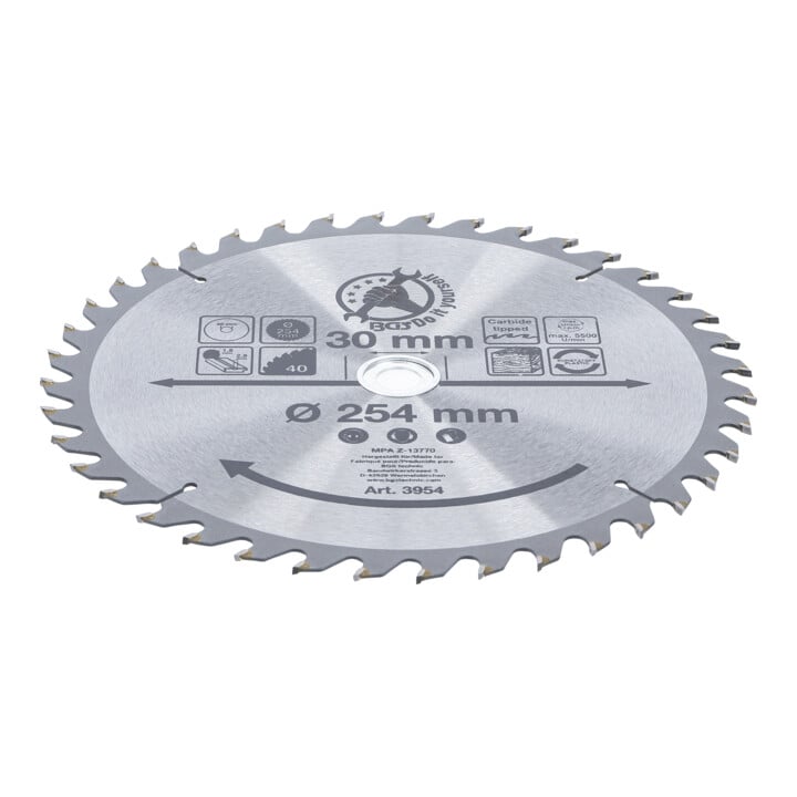 BGS Do it yourself Hartmetall-Kreissägeblatt Ø 254 x 30 x 3,2 mm 40 Zähne