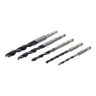 BGS Do it yourself houtboor set 4 - 10 mm zeskant aandrijving 5 dlg.