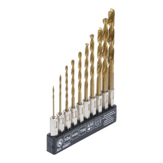 BGS Do it yourself HSS boren set titanium-nitraat 1,5 - 6 mm 10 dlg.