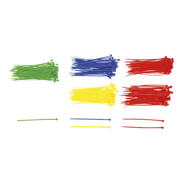 BGS Do it yourself kabelbinder assortiment gekleurd 2,4 x 100 mm 200 dlg.