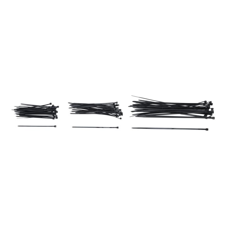 BGS Do it yourself kabelbinder assortiment zwart 100 - 200 mm 75 dlg.