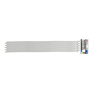 BGS Do it yourself Kabelbinder-Sortiment 80779, weiß, 8,0 x 1000 mm, 10-tlg.