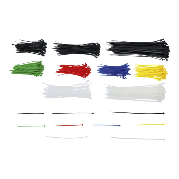 BGS Do it yourself Kabelbinder-Sortiment farbig 100 - 200 mm 450-tlg.
