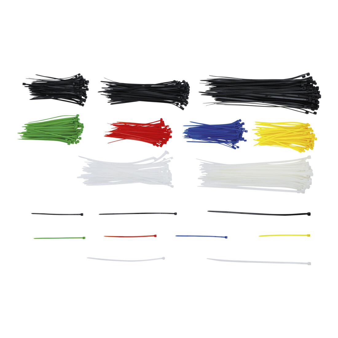 BGS Do it yourself Kabelbinder-Sortiment farbig 100 - 200 mm 450-tlg.