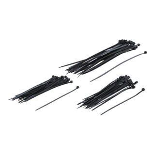 BGS Do it yourself Kabelbinder-Sortiment schwarz 100 - 200 mm 75-tlg.