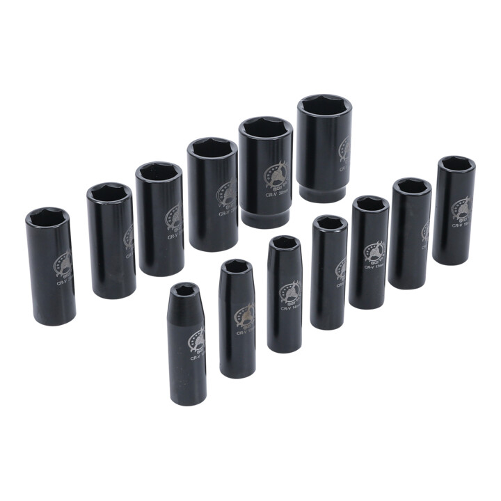 BGS Do it yourself Kraft-Steckschlüssel-Einsatz-Satz Antrieb 12,5 mm SW 10 - 32 mm 13-tlg.