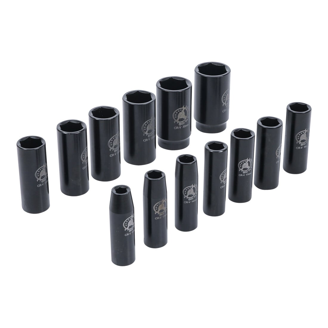 BGS Do it yourself Kraft-Steckschlüssel-Einsatz-Satz Antrieb 12,5 mm SW 10 - 32 mm 13-tlg.