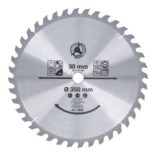 BGS Do it yourself Lama circolare in metallo duro Ø350x30x3,4mm, 40 denti