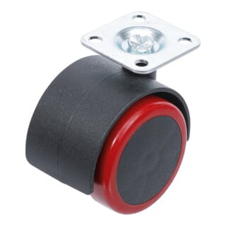 BGS Do it yourself Lenk-Doppelrolle rot/schwarz 50 mm
