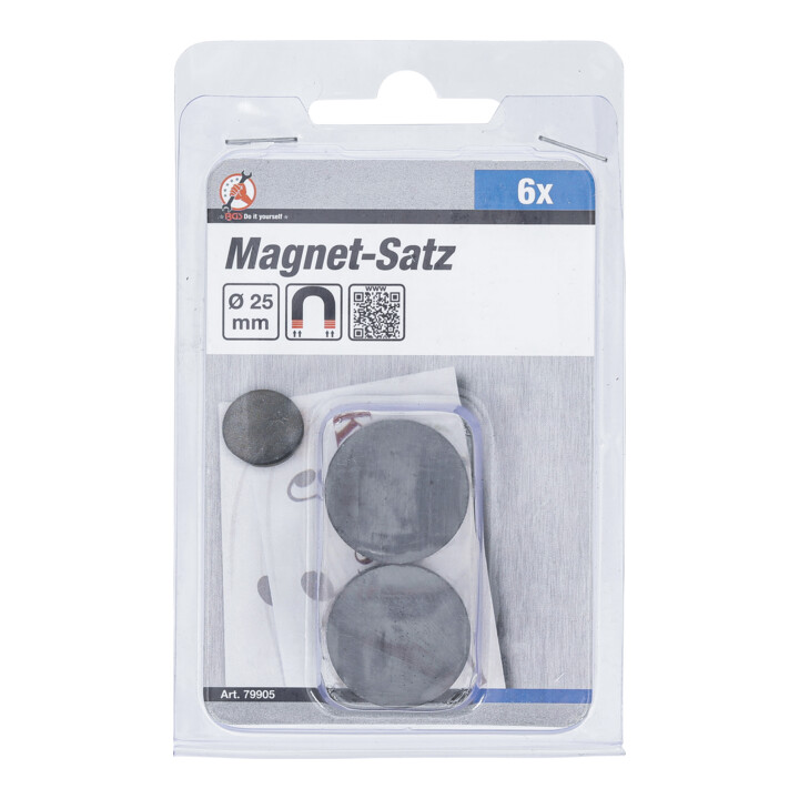 BGS Do it yourself Magnet-Satz 79905, Keramik, Ø 25 mm, 6-tlg.