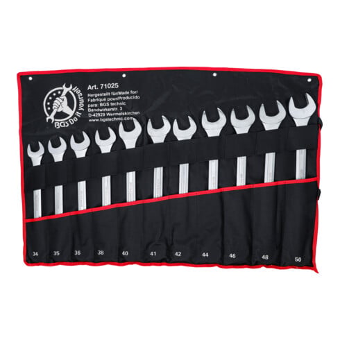 BGS Do it yourself Maul-Ringschlüssel-Satz 71025, XXL, SW 34 - 50 mm, 11-tlg.