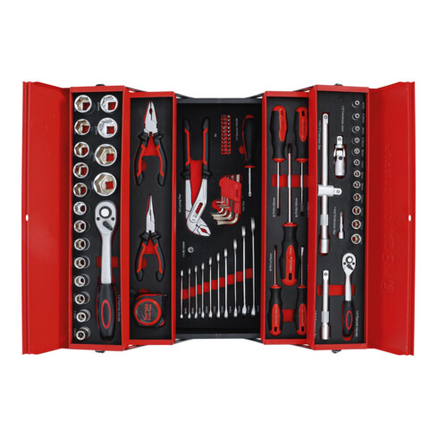 BGS Do it yourself Metall-Werkzeugkoffer inkl. Werkzeug-Sortiment 86-tlg.