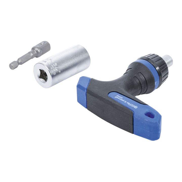 BGS Do it yourself Multi-Einsatz mit Adapter-Satz 92540, mit Ratschen-T-Griff, umschaltbar, 3-tlg.