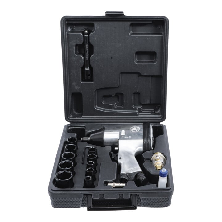BGS Do it yourself perslucht slagmoersleutel met gereedschap set 12,5 mm 312 Nm 16 dlg.