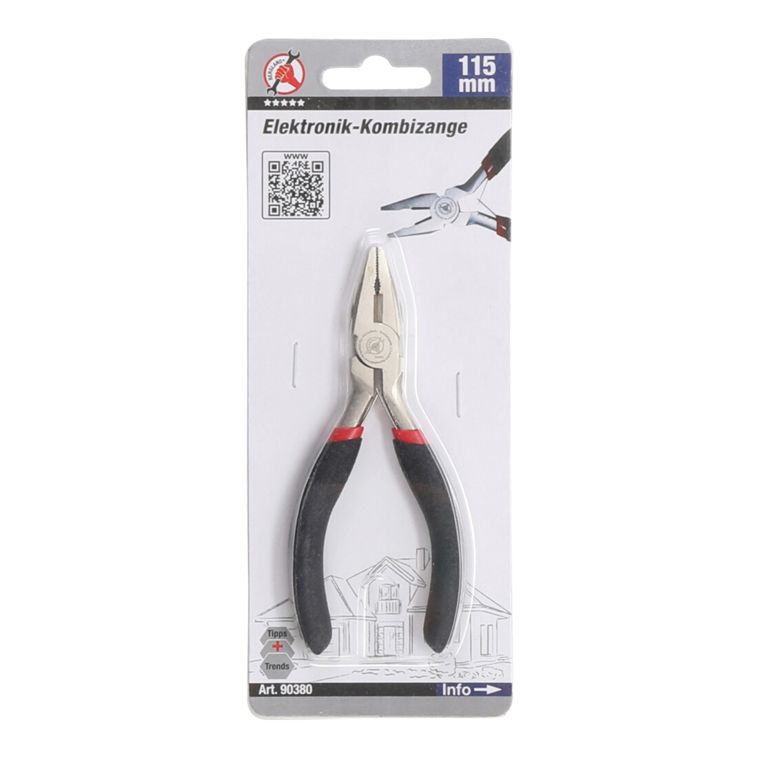 BGS Do it yourself Pinza di precisione per elettronica, con molla, 115mm