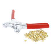 BGS Do it yourself Pinza per occhielli con 100 occhielli tondi, 4,5mm-3