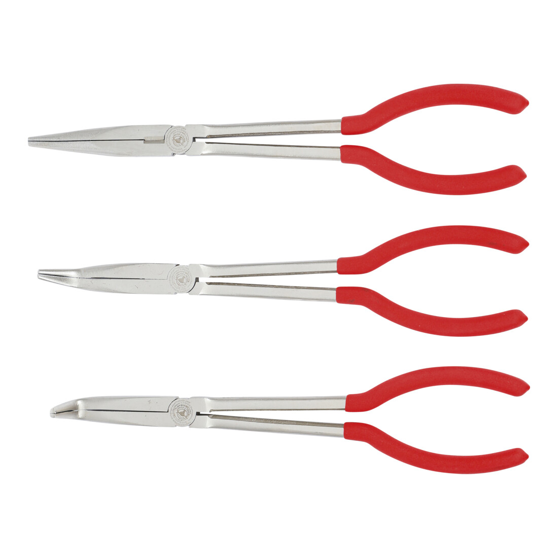 BGS Do it yourself Pinze becchi mezzi tondi 0° / 35° / 70° 260-285mm, 3pz.