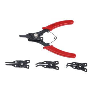 BGS Do it yourself Pinze per anelli elastici con teste intercambiabili, 160mm, 5pz.