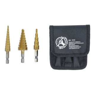 BGS Do it yourself Punte a gradini HSS, 3-20mm, 3pz.