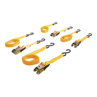 BGS Do it yourself ratelriem set met zware haken 5 m x 25 mm 4 dlg.