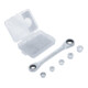 BGS Do it yourself ratelringsleutel met adapterset SW 8 - 19 mm 6 dlg.