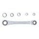 BGS Do it yourself ratelringsleutel met adapterset SW 8 - 19 mm 6 dlg.
