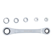 BGS Do it yourself Ratschen-Ringschlüssel mit Adaptersatz SW 8 - 19 mm 6-tlg.-4