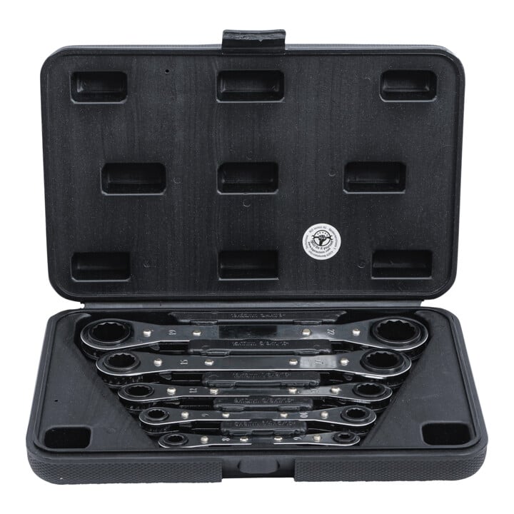 BGS Do it yourself Ratschen-Ringschlüssel-Satz, gerade, umschaltbar SW 6 x 8 - 19 x 22 mm 5-tlg.