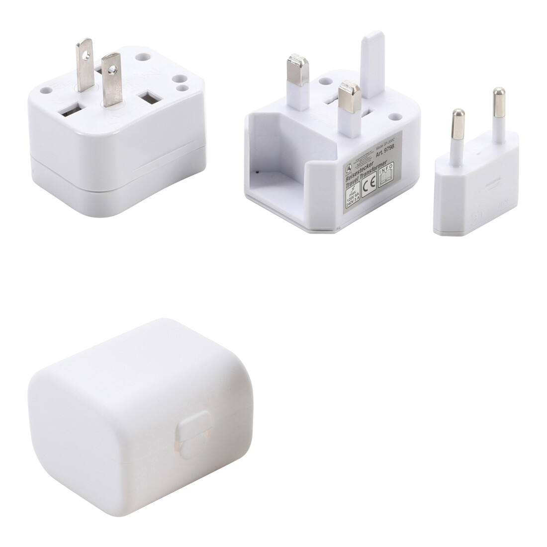 BGS Do it yourself Reisestecker / Steckdosenadapter 9798, 3-tlg.