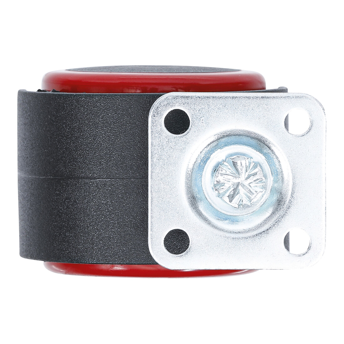 BGS Do it yourself Ruota doppia girevole, rosso/nero, 50mm
