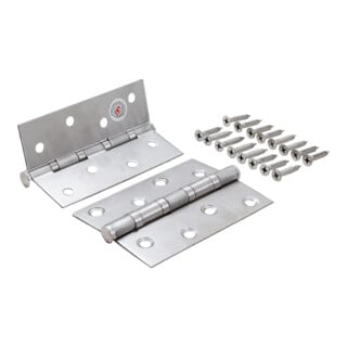 BGS Do it yourself Scharnier-Satz 80907, Edelstahl, 100 x 40 mm, 2-tlg.