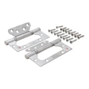 BGS Do it yourself Scharnier-Satz 80909, Edelstahl, für platzsparenden Einbau, 100 x 50 mm, 2-tlg.-1