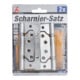 BGS Do it yourself Scharnier-Satz 80909, Edelstahl, für platzsparenden Einbau, 100 x 50 mm, 2-tlg.