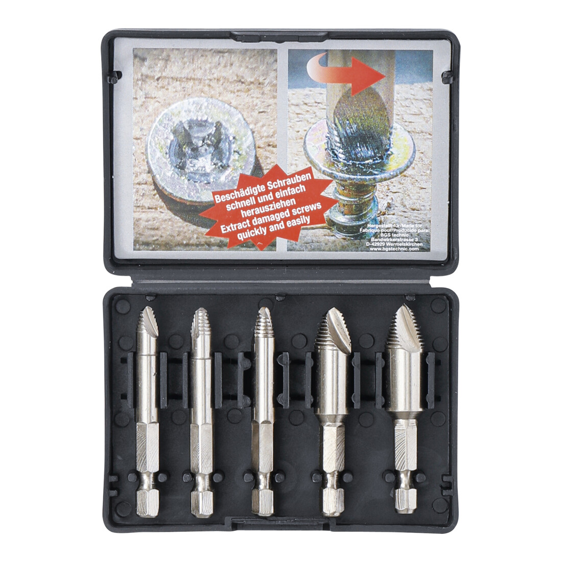 BGS Do it yourself schroef extractorset #0 - #3 5 delig.