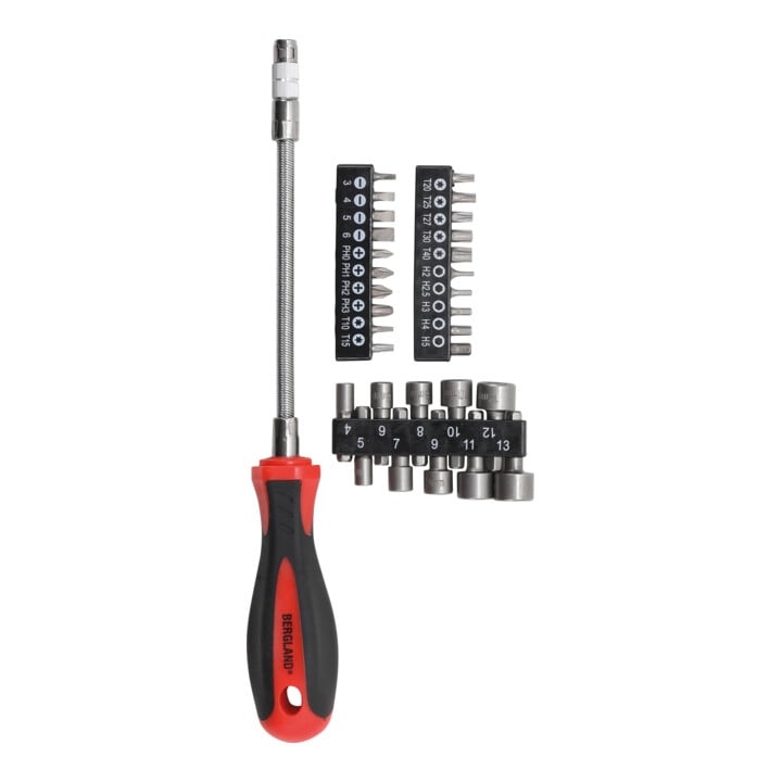 BGS Do it yourself schroevendraaier bitset met flexibele schacht 31 delig