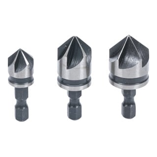 BGS Do it yourself Senker-Bit-Satz 70052, HSS, Antrieb 6,3 mm (1/4"), 12 - 16 - 19 mm, 3-tlg.