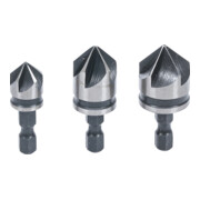 BGS Do it yourself Senker-Bit-Satz 70052, HSS, Antrieb 6,3 mm (1/4"), 12 - 16 - 19 mm, 3-tlg.-1