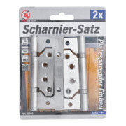 BGS Do it yourself Serie di cerniere, acciaio, per l'installazione salvaspazio, 100 x 50mm, 2pz.