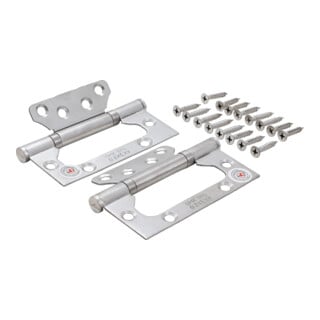 BGS Do it yourself Serie di cerniere, acciaio, per l'installazione salvaspazio, 100 x 50mm, 2pz.
