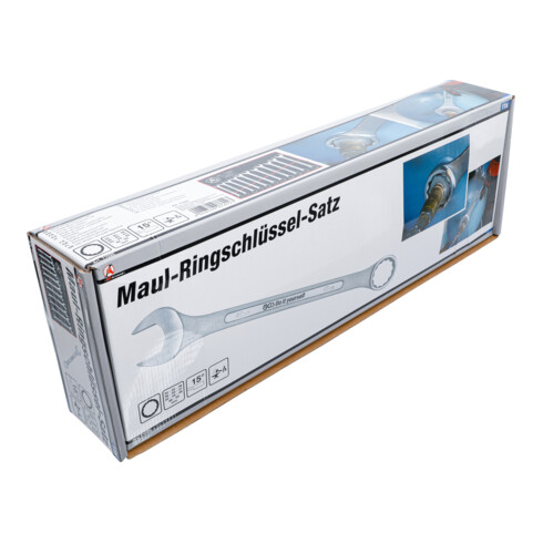 BGS Do it yourself Serie di chiavi combinate anello-forchetta, XXL, 34 - 50mm, 11pz.