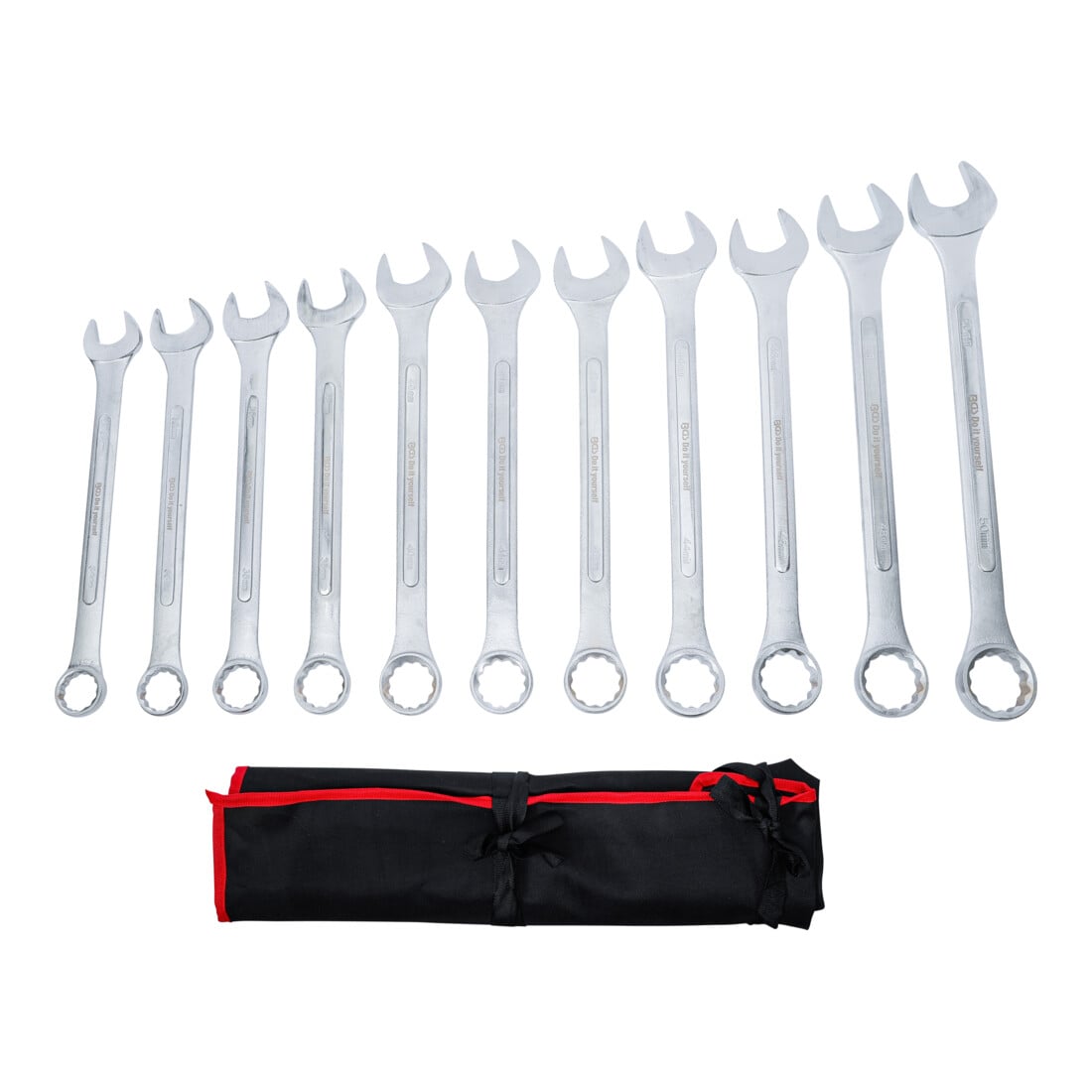BGS Do it yourself Serie di chiavi combinate anello-forchetta, XXL, 34 - 50mm, 11pz.