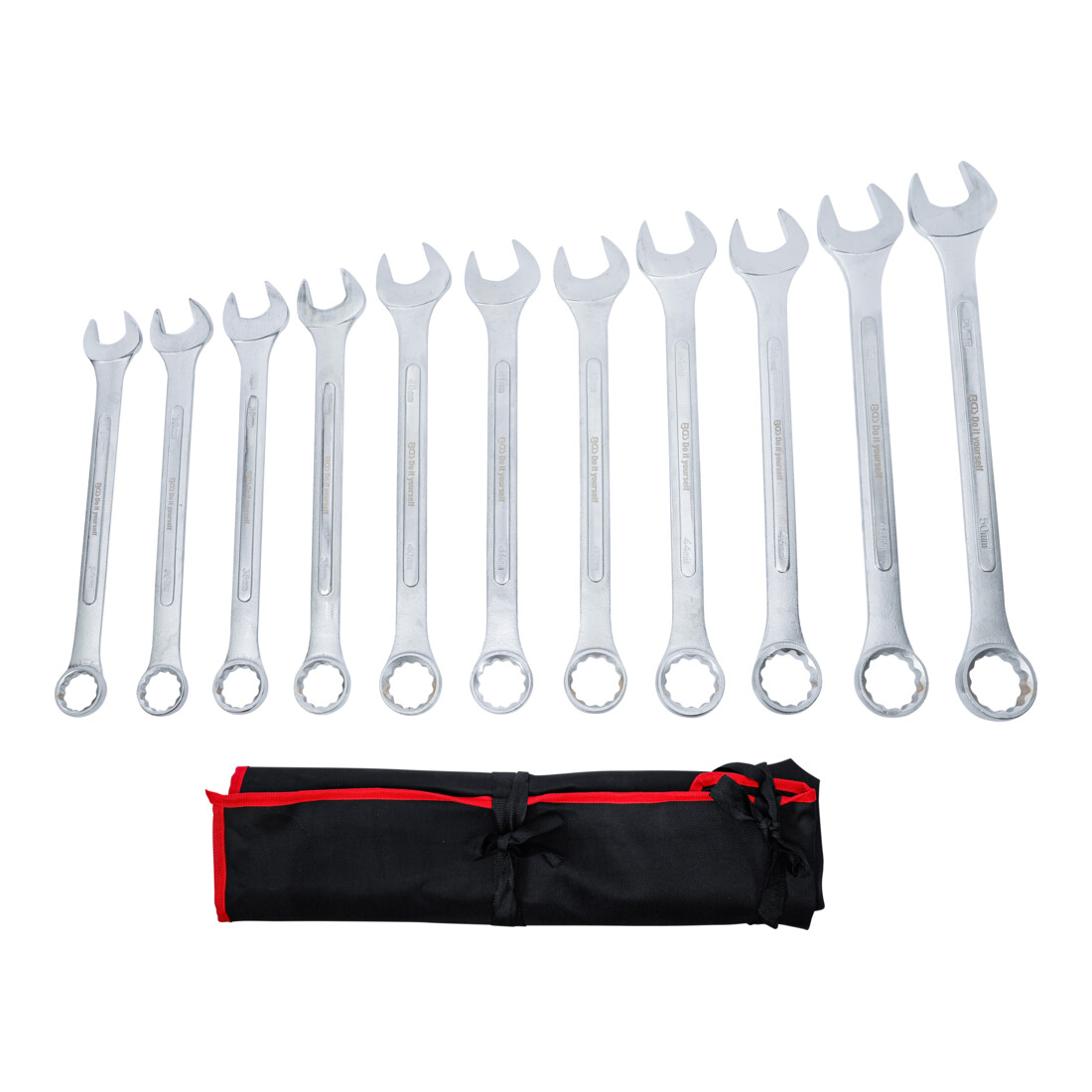 BGS Do it yourself Serie di chiavi combinate anello-forchetta, XXL, 34 - 50mm, 11pz.