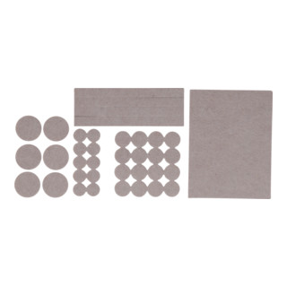 BGS Do it yourself Serie di feltrini adesivi, beige, 38pz.