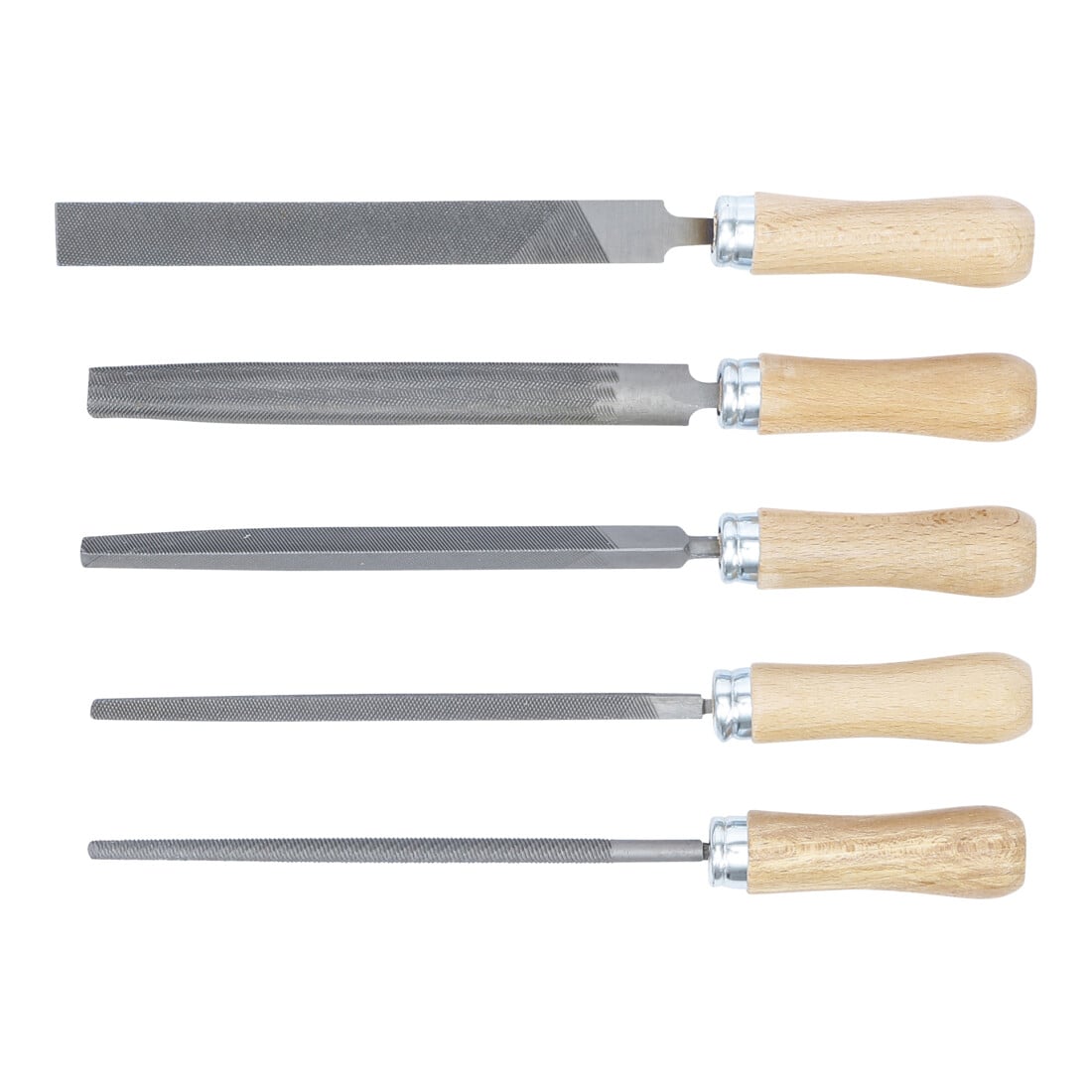 BGS Do it yourself Serie di lime, manico in legno, 150mm, 5pz.