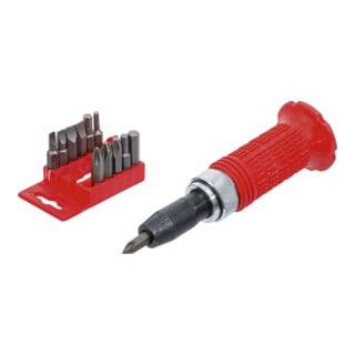 BGS Do it yourself Set di avvitatori a impulsi manuali, incl. Punte, uscita esagonale 12,5mm
