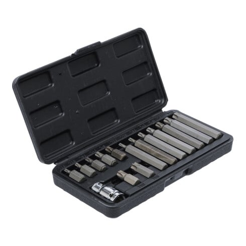 BGS Do it yourself Set di bit, azionamento esagono esterno 10mm con profilo a T (per TX), 15pz.