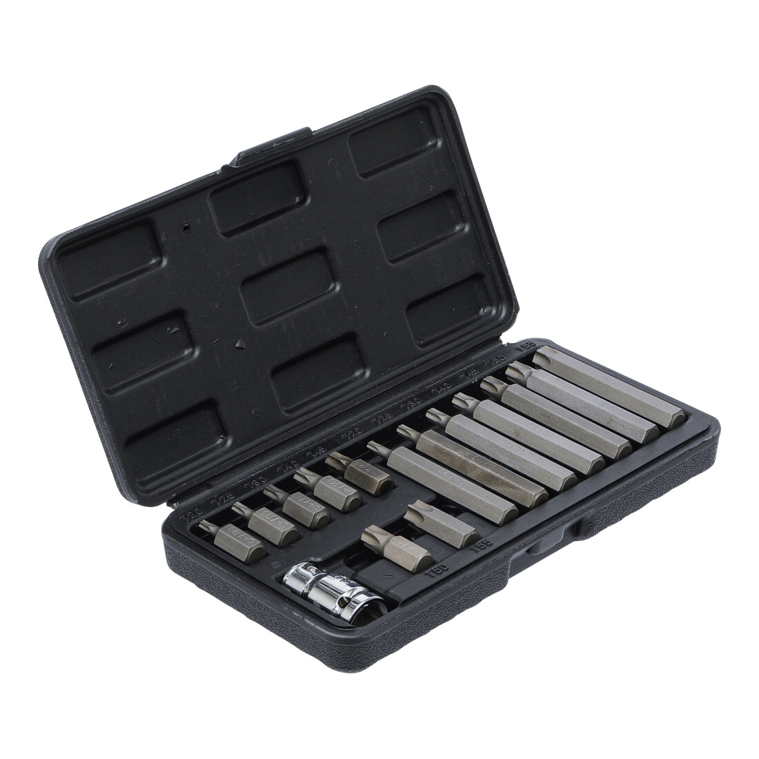 BGS Do it yourself Set di bit, azionamento esagono esterno 10mm con profilo a T (per TX), 15pz.