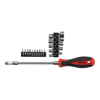 BGS Do it yourself Set di bit per cacciavite, con gambo flessibile, 31pz.